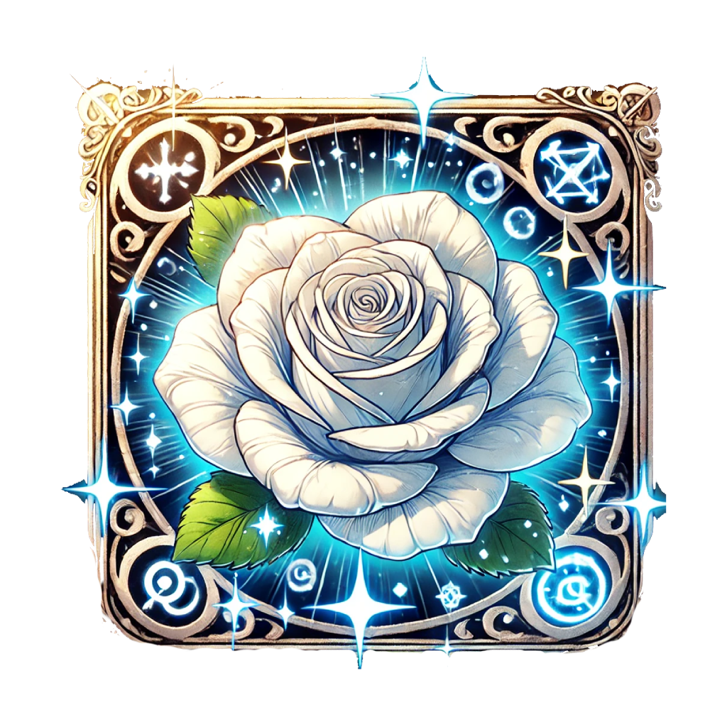 rose immaculée enchantée